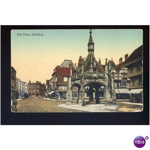 Wiltshire SALISBURY Cross Postcard (42834) by Valentine