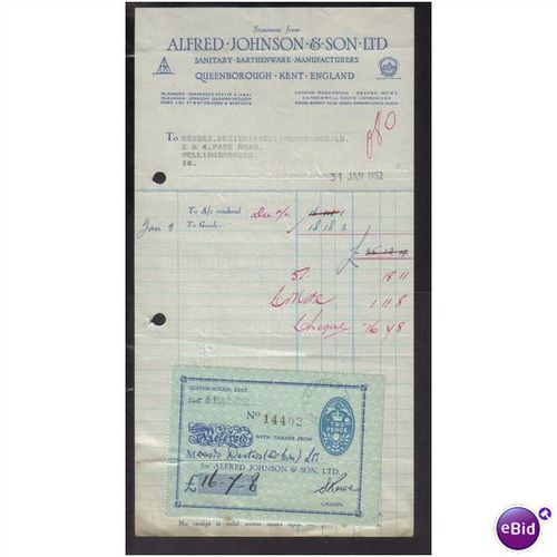 ALFRED JOHNSON & SON LTD,QUEENBOROROUGH,S HEERNESS ,KENT,31JAN1952