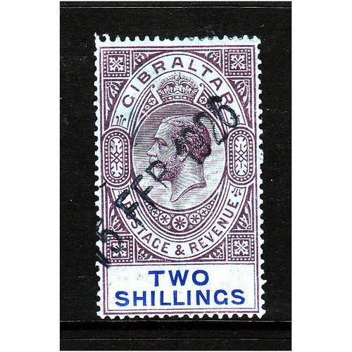 GIBRALTAR 1925 SG99a 2s REDDISH PURPLE & BLUE BLUE FINE USED#3