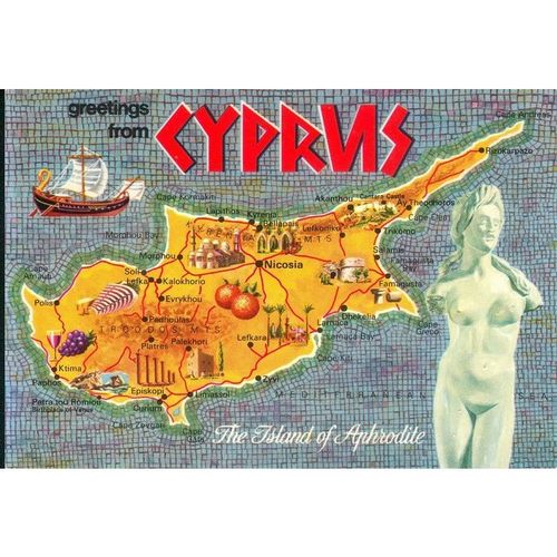 Greetings From Cyprus - The Island Of Aphrodite - J Hinde Studios Ltd 2CY26