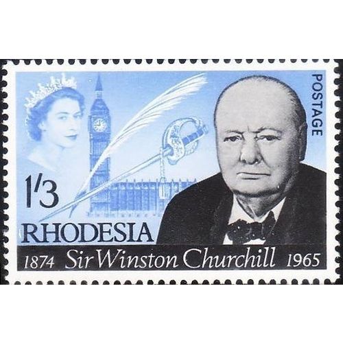 Rhodesia QEII 1965 1s 3d Winston Churchill Unmounted Mint NHM SG 357 Sc206 stamp