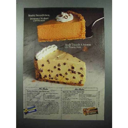 1986 Nestle's Chocolate Ad - No-Bake Cheesecakes