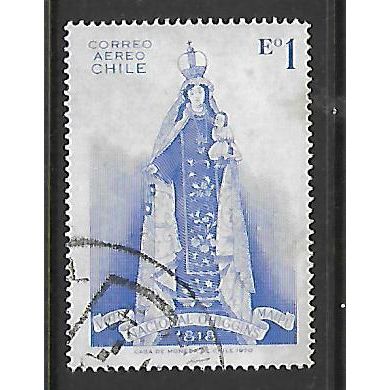 CHILE 1970 O'HIGGINS NATIONAL SHRINE 1E BLUE VIRGIN & CHILD SG651 FINE USED#2