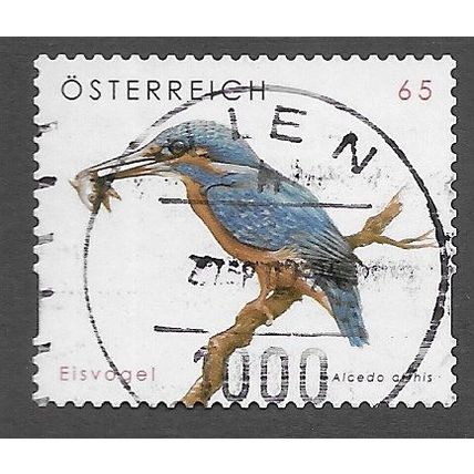 AUT 2008 65c (S/A) 'BIRDS - KINGFISHER ' FINE USED (EBID73-350)