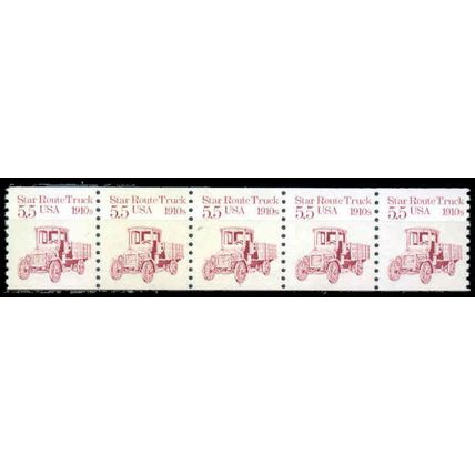 2125 5.5c Star Route Truck Fine MNH Dry Gum PNC 1/5 P0018