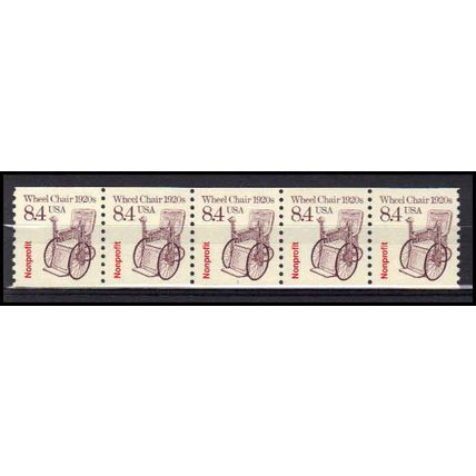 2256 8.4c Wheel Chair Fine MNH Dry Gum PNC 1/5 X3023