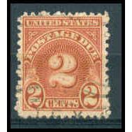 Used J81 2c Postage Due Just Clears WA1308
