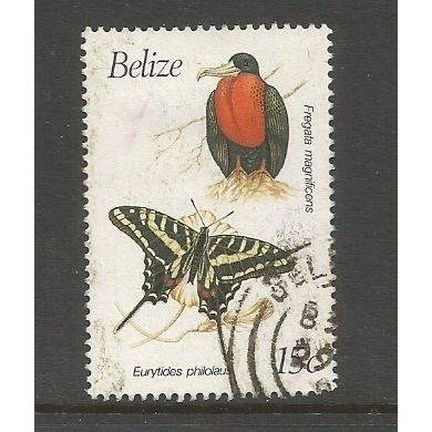 Belize 1990 Birds and Butterflies 15c, used. SG1069A