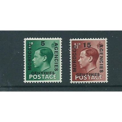morocco agencies french currency sg227 set edward v111 mnh sg 227