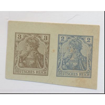 Germany Cut Square, Unused, Two Stamps Like Scott #96
