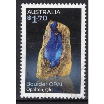 AUSTRALIA: 2025, $1.70 BOULDER OPAL DOMESTIC, USED SHEET PERF STAMP. 374/5