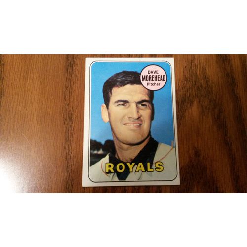 1969 Topps Card # 029 Dave Morehead Very Good-Excellent (4) Kansas City Royals