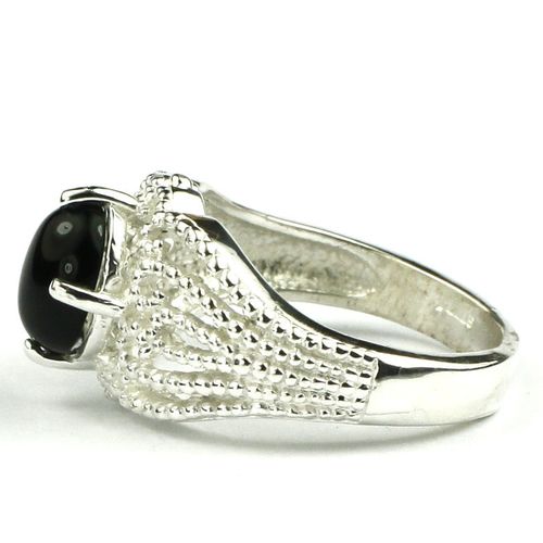 Black Onyx, 925 Sterling Silver Ladies Ladies Ring, SR365