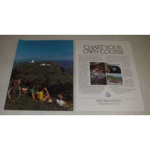 1986 New Brunswick Canada Ad - Chart Your Own Course