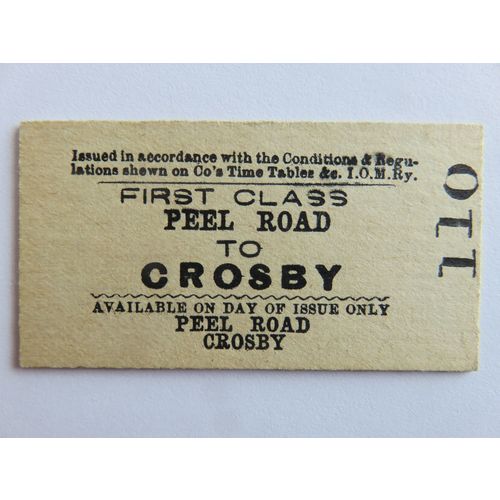 Isle of Man Railway Peel Road - Crosby Ticket