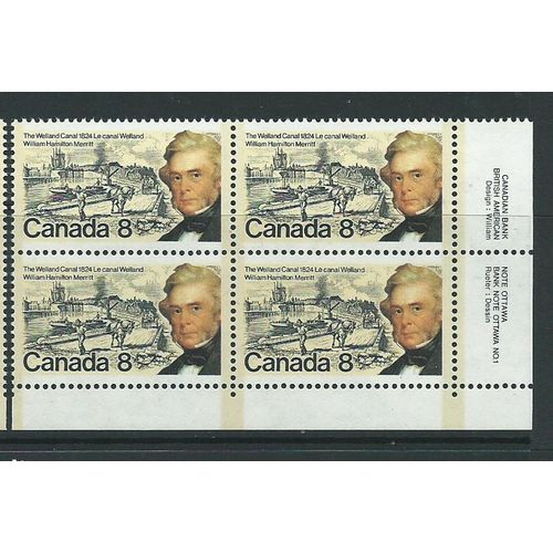 canada imprint tagged inscription corner blocks sg797 set bottom righ sg 797