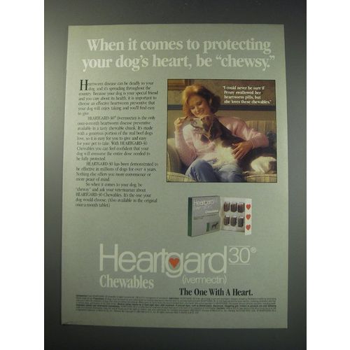 1991 Heartgard-30 Heartworm Preventive Ad - When it comes to protecting
