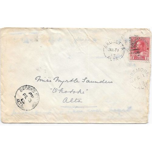 Bunetta 1913 Split Ring, Alberta cancel, RF E