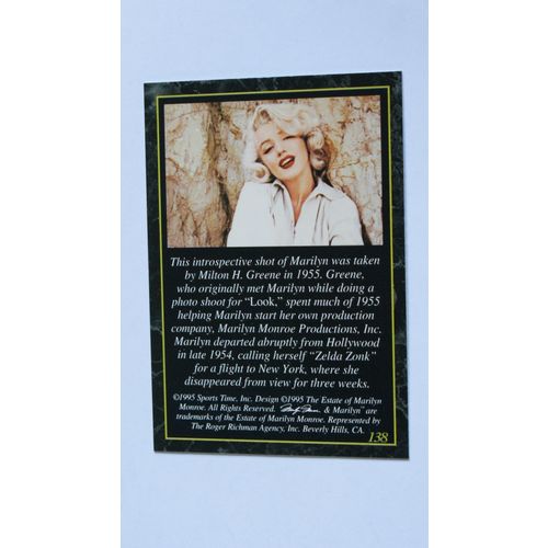 Marilyn Monroe II base trading Card # 138 (A) - 1995 Sports Time