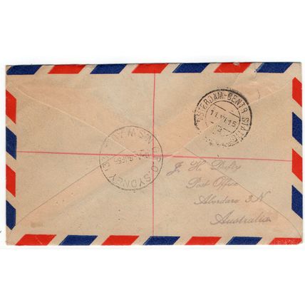 1955 POLAR ROUTE 1st FLIGHT SYDNEY TO AMSTERDAM UNOPENED (SC)