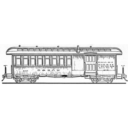 Sn3 WISEMAN MODEL SERVICES D&RGW OPEN PLATFORM COMBINE PASSENGER CAR KIT