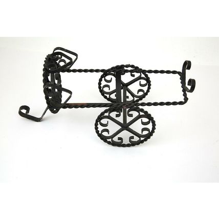 Vintage Wrought Iron Rack Holder for Bottle of Wine