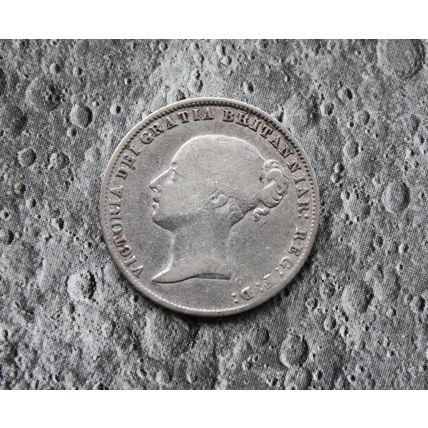 1864 Queen Victoria Silver Sixpence 6d British English 92.5% Silver Die 33