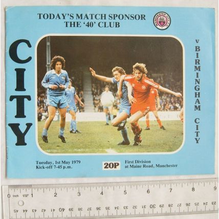 1979 programme Manchester City v. Birmingham City