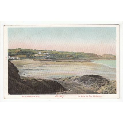 St Catherine's Bay Jersey Postcard Channel Islands Peacock Brand Series