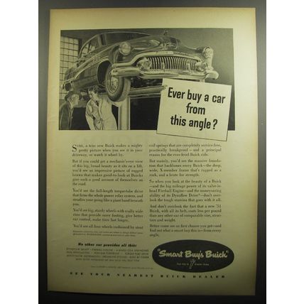 1951 Buick Cars Ad - Ever buy a car from this angle?