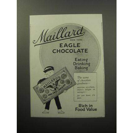 1920 Maillard Eagle Chocolate Ad - Eating Drinking Baking