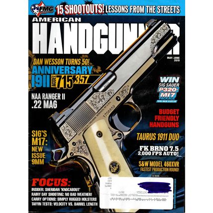 American Handgunner Magazine May June 2019 Anniversary 1911 Model 715 .357