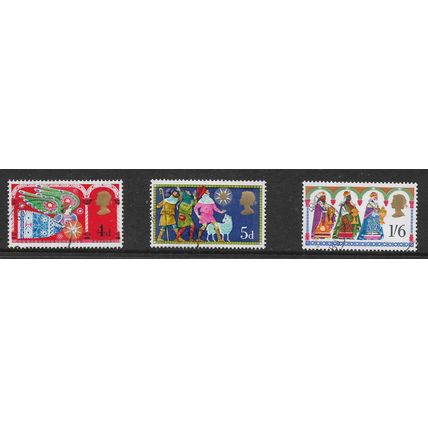 GREAT BRITAIN 1969 CHRISTMAS SG 812 / 814 SET 3 VALS FINE USED #3