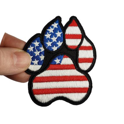 Bear Claw USA Iron On Patch 7.3cm x 6.2cm Sew Badge Motif Applique P216