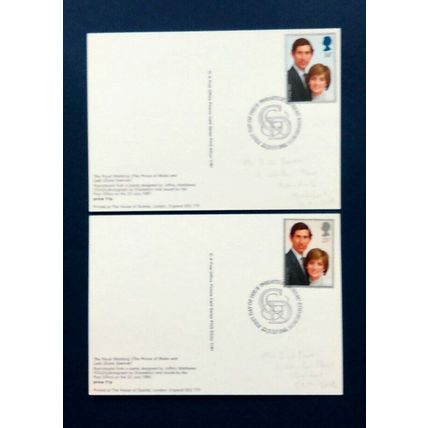1981 ROYAL WEDDING P.H.Q. CARDS WITH EDINBURGH PICTORIAL F.D.I. POSTMARK. #00035