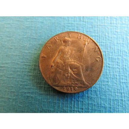 1919 GEORGE V FARTHING FREE POST. (uebid)