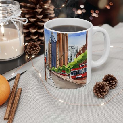 At the Cafe Chicago Magnificent Mile #21 Mug Ceramic Coffee Mug 11oz