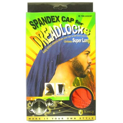 KING.J UNISEX SUPER LONG SPANDEX CAP FOR DREADLOCKS (705 & 706)