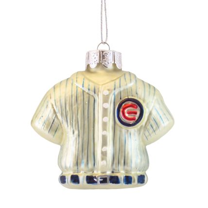 CUBS MAJOR LEAGUE BASEBALL HAND CRAFTED GLASS CHRISTMAS HOLIDAY ORNAMENT 2005