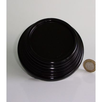 Art Deco Black Glass Plinth / Base / Stand.