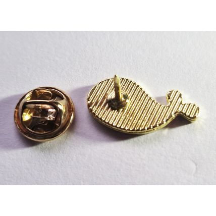 Novelty Cartoon Blue Whale metal novely lapel pin badge