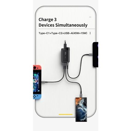 Essager 65W GaN Charger USB Type C For Laptop MacBook Pro Wall Charger UK Plug