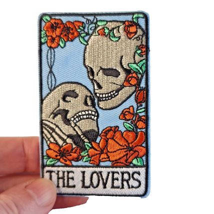 The lovers Tarot Card Embroidered Patch Sew On Iron On Gothic Pagan Reaper P175