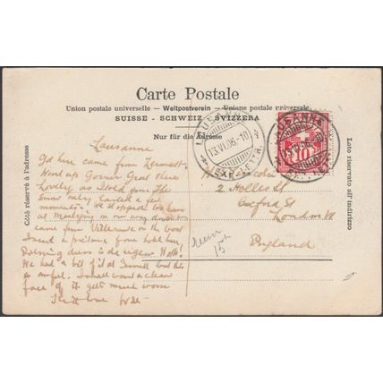 Hôtel Riche-Mont, Lausanne, 1906 - Gonard CPA