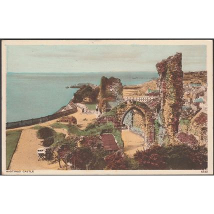 Hastings Castle, Sussex, 1950 - Shoesmith & Etheridge Postcard