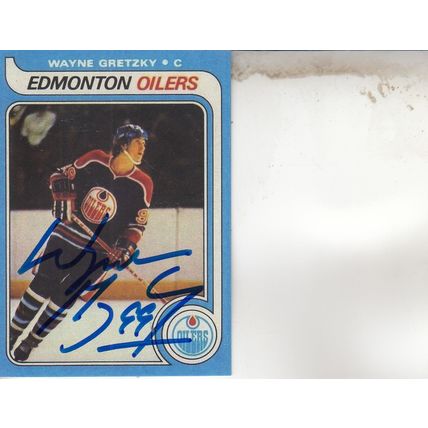 WAYNE GRETZKY ROOKIE 1979 AUTOGRAPHED EDMONTON OILERS HOF STANLEY CUP CHAMPION