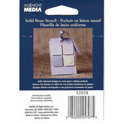 Plaid. 5707S Love Brass Stencil. Embossing Cardmaking Scrapbooking Craft