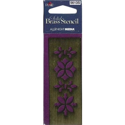 Plaid. 5613S Border Brass Stencil Set. Embossing Cardmaking Scrapbooking