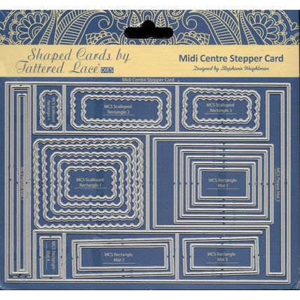 Tattered Lace. Midi Centre Stepper Card Die Set. Die Cutting Cardmaking Crafts