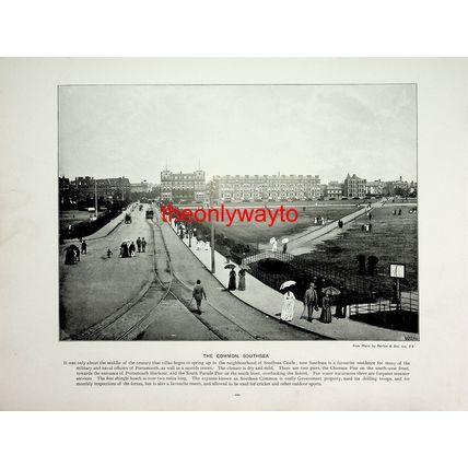 Common, Southsea Hants And Truro From Kenwyn, Cornwall, Book Illustration, c1897